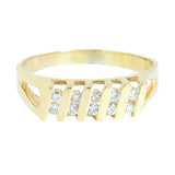 14K Yellow Gold Uni-sex 10 Diamond Channel Set  0.25 ctw Diamond Ring
