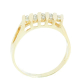14K Yellow Gold Uni-sex 10 Diamond Channel Set  0.25 ctw Diamond Ring