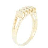 14K Yellow Gold Uni-sex 10 Diamond Channel Set  0.25 ctw Diamond Ring