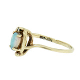 10K Gold Ladies Opal and Diamond Ring