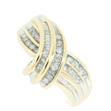 14K Yellow Gold Ladies 0.40 ctw Diamond  Cluster Cocktail Ring
