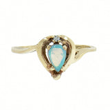 10K Gold Ladies Opal and Diamond Ring