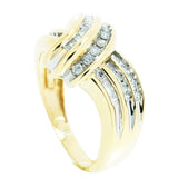 14K Yellow Gold Ladies 0.40 ctw Diamond  Cluster Cocktail Ring