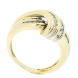 14K Yellow Gold Ladies 0.40 ctw Diamond  Cluster Cocktail Ring