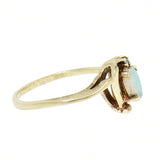 10K Gold Ladies Opal and Diamond Ring