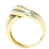 14K Yellow Gold Ladies 0.40 ctw Diamond  Cluster Cocktail Ring