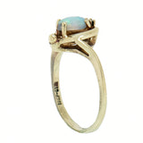 10K Gold Ladies Opal and Diamond Ring
