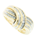14K Yellow Gold Ladies 0.40 ctw Diamond  Cluster Cocktail Ring