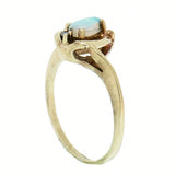 10K Gold Ladies Opal and Diamond Ring