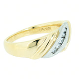 14K Two Tone Gold 0.64 CTW Men's 7 Diamond Ring