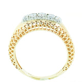 14K Yellow Gold Ladies 5 Diamond Filigree Ring
