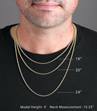 10K, 14K or Sterling Silver Rope Chain 1.25mm