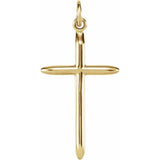 14K or Sterling Silver Cross Pendant 25.7x14 mm