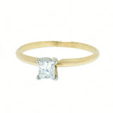 14K Gold 0.38 Carat Princess Diamond Engagement Ring