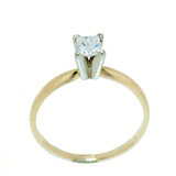 14K Gold 0.38 Carat Princess Diamond Engagement Ring