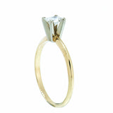 14K Gold 0.38 Carat Princess Diamond Engagement Ring
