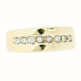 14K Yellow Gold 0.24 ctw, 8 Diamond  Band
