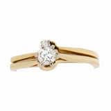 14K Yellow Gold 0.35 Diamond Bridal Wedding Set