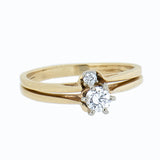 14K Yellow Gold 0.35 Diamond Bridal Wedding Set
