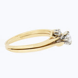 14K Yellow Gold 0.35 Diamond Bridal Wedding Set