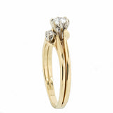 14K Yellow Gold 0.35 Diamond Bridal Wedding Set