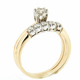 14K Yellow Gold 0.50 CTW Diamond Wedding Set