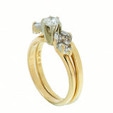14K Gold 1.20 CTW Diamond Bridal Wedding Set