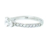 14K White Gold Ladies 1 ctw 3 Diamond Ring