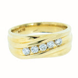 14K Yellow Gold 5 Diamond 0.55 ctw Ring