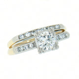 14K Gold 3/4 CTW Vintage Wedding Bridal Set
