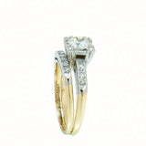 14K Gold 3/4 CTW Vintage Wedding Bridal Set