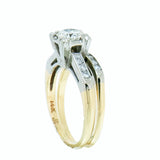 14K Gold 3/4 CTW Vintage Wedding Bridal Set