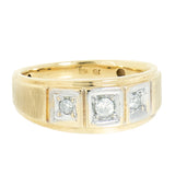 10K Gold 0.30 CTW Men's 3 Natural Diamond Ring