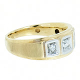 10K Gold 0.30 CTW Men's 3 Natural Diamond Ring