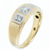 10K Gold 0.30 CTW Men's 3 Natural Diamond Ring