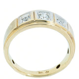 10K Gold 0.30 CTW Men's 3 Natural Diamond Ring