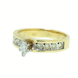 14K Gold 0.71 CTW Marquise Diamond Engagement Ring