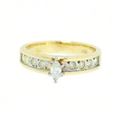 14K Gold 0.71 CTW Marquise Diamond Engagement Ring