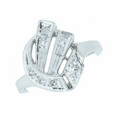 14K White Gold Vintage 0.15 CTW Diamond Ladies Custom Ring