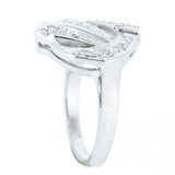 14K White Gold Vintage 0.15 CTW Diamond Ladies Custom Ring