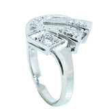 14K White Gold Vintage 0.15 CTW Diamond Ladies Custom Ring