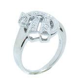14K White Gold Vintage 0.15 CTW Diamond Ladies Custom Ring