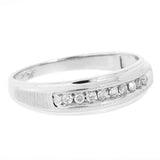 10K White Gold Uni-Sex 9 Diamond 0.20 ctw Diamond Ring