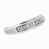 10K White Gold Uni-Sex 9 Diamond 0.20 ctw Diamond Ring