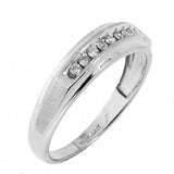 10K White Gold Uni-Sex 9 Diamond 0.20 ctw Diamond Ring