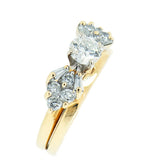 14K Gold 1.02 CTW Vintage Diamond Bridal Set