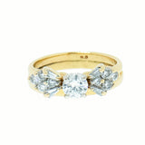 14K Gold 1.02 CTW Vintage Diamond Bridal Set