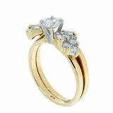 14K Gold 1.02 CTW Vintage Diamond Bridal Set