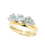 14K Gold 1.02 CTW Vintage Diamond Bridal Set