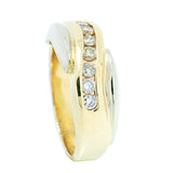 14K Two Tone 0.70 ctw 7 Diamond  Band